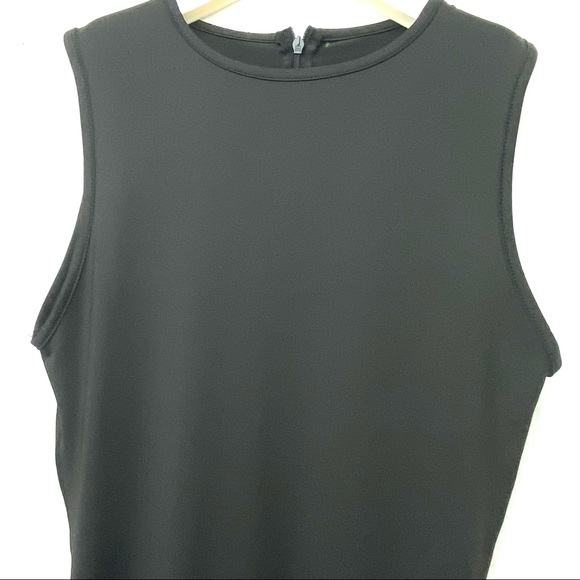 Sleeveless Black Jumpsuit Bodycon stretch minimalist basic - Picture 8 of 11